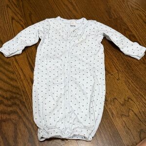 Nordstrom Blue with grey Stars Print baby convertible gown